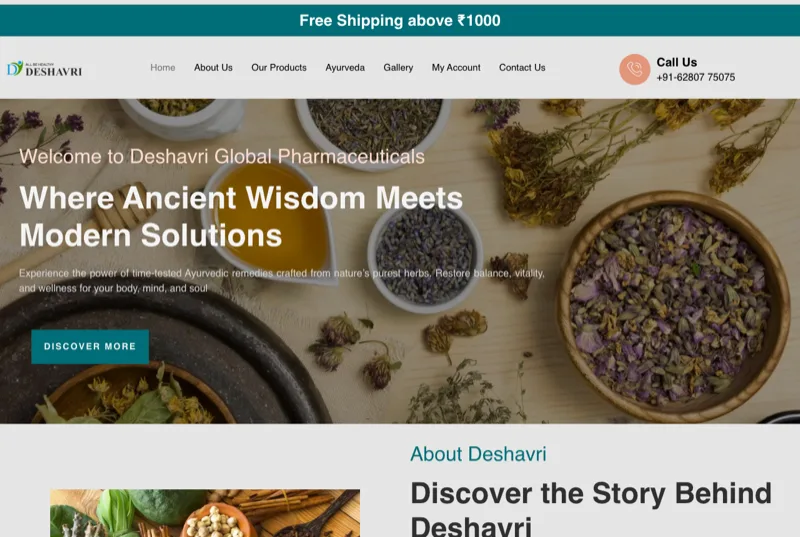Deshavri Global website