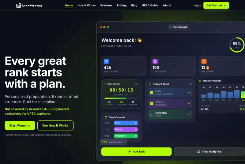 RankMentor website