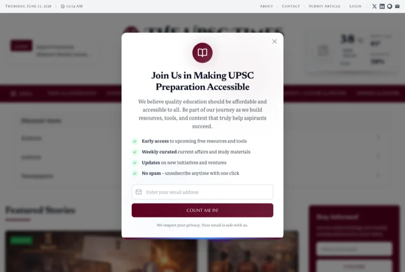 The UPSC Times website